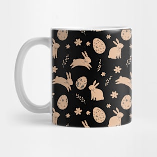 Easter Day Rabbit Egg and Flower Pattern Mug